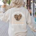 Daycare Provider Teacher Childcare Worker Leopard Heart Fun Women's Sweatshirt Back Print Sand