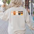 Daycare Teacher Halloween Infant Squad Spooky Childcare Fall Women's Sweatshirt Back Print Sand