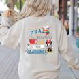 Disney Minnie Mouse Beautiful Day For Learning Teacher's Day Women's Sweatshirt Back Print Sand