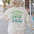 Disney This Teacher Runs On Coffee And Disney Gradient Logo Women's Sweatshirt Back Print Sand Disney This Teacher Runs On Coffee And Disney Gradient Logo Women's Sweatshirt Back Print Sand