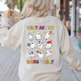 What Are We Doing Today Ghost PE Teacher Team Halloween Women's Sweatshirt Back Print Sand