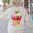 Dripping Apple Ice Cream Cone Cute Teacher Appreciation Women's Sweatshirt Back Print Sand Dripping Apple Ice Cream Cone Cute Teacher Appreciation Women's Sweatshirt Back Print Sand