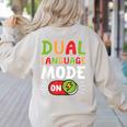 Dual Language Teacher Bilingual Teacher Women's Sweatshirt Back Print Sand