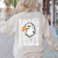 Eagles School Sports Fan Team Spirit Teacher Parent Student Women's Sweatshirt Back Print Sand
