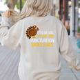 Lets Eat Kids Punctuation Turkey Thanksgiving Teacher Women's Sweatshirt Back Print Sand Lets Eat Kids Punctuation Turkey Thanksgiving Teacher Women's Sweatshirt Back Print Sand