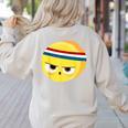 The Eggcellent Athlete Good Egg Teacher Halloween Food Group Women's Sweatshirt Back Print Sand