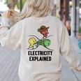 Electricity Explained Physics Nerd I Teacher School Women's Sweatshirt Back Print Sand Electricity Explained Physics Nerd I Teacher School Women's Sweatshirt Back Print Sand