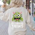 Eye Survived 100 Days Of School Monster Lover Teacher Kids Women's Sweatshirt Back Print Sand Eye Survived 100 Days Of School Monster Lover Teacher Kids Women's Sweatshirt Back Print Sand