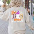 Fab Boo Lous Infant Teacher Halloween Costume Women's Sweatshirt Back Print Sand
