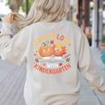 Fall In Love With Kindergarten Autumn Kindergarten Teacher Women's Sweatshirt Back Print Sand