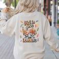 Fall In Love With Learning Teacher Autumn School Women's Sweatshirt Back Print Sand Fall In Love With Learning Teacher Autumn School Women's Sweatshirt Back Print Sand