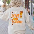 Fall In Love With Teaching 1st Grade Teacher Thanksgiving For Men Women Girls Kids Women's Sweatshirt Back Print Sand Fall In Love With Teaching 1st Grade Teacher Thanksgiving For Men Women Girls Kids Women's Sweatshirt Back Print Sand
