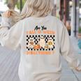 Are You Fall-O-Ween Directions Halloween Ghost Fall Teacher Women's Sweatshirt Back Print Sand