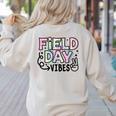 Field Day Vibes For Teacher Kids Happy Field Day 2025 Women's Sweatshirt Back Print Sand Field Day Vibes For Teacher Kids Happy Field Day 2025 Women's Sweatshirt Back Print Sand