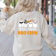 Fifth Grade Boo Crew Halloween Teacher Costume Women's Sweatshirt Back Print Sand