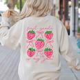 First Grade Is My Jam Strawberry First Grade Teacher Women Women's Sweatshirt Back Print Sand First Grade Is My Jam Strawberry First Grade Teacher Women Women's Sweatshirt Back Print Sand