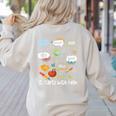 Friendship Inclusion Language Teacher It Starts With Hello Women's Sweatshirt Back Print Sand Friendship Inclusion Language Teacher It Starts With Hello Women's Sweatshirt Back Print Sand