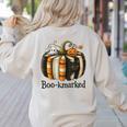 Fun Fall Book Lover Cute Teacher Student Halloween Women's Sweatshirt Back Print Sand Fun Fall Book Lover Cute Teacher Student Halloween Women's Sweatshirt Back Print Sand