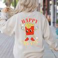 Fun Teacher Happy Fri Yay French Fries Friday Lovers Women's Sweatshirt Back Print Sand