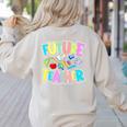 Future Teacher Kid's Career Women's Sweatshirt Back Print Sand Future Teacher Kid's Career Women's Sweatshirt Back Print Sand