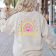 Future Teacher Rainbow Women's Sweatshirt Back Print Sand Future Teacher Rainbow Women's Sweatshirt Back Print Sand