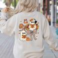 Ghost Reading Books Halloween Bow Spooky Teacher Student Women's Sweatshirt Back Print Sand Ghost Reading Books Halloween Bow Spooky Teacher Student Women's Sweatshirt Back Print Sand