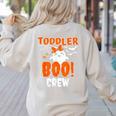 Girl Toddler Boo Crew Daycare Teacher Halloween Party Women's Sweatshirt Back Print Sand