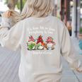 Gnome It's Fine I'm Fine Everything Is Fine Teacher Xmas Women's Sweatshirt Back Print Sand