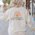 Good Day To Teach Tiny Humans Rainbow Teacher Women's Sweatshirt Back Print Sand Good Day To Teach Tiny Humans Rainbow Teacher Women's Sweatshirt Back Print Sand