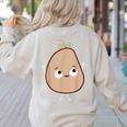 Good Egg Teacher Halloween Costume The Couch Potato Women's Sweatshirt Back Print Sand Good Egg Teacher Halloween Costume The Couch Potato Women's Sweatshirt Back Print Sand