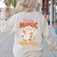 Groovy Faboolous Spooky Music Teacher Halloween Men Women Women's Sweatshirt Back Print Sand Groovy Faboolous Spooky Music Teacher Halloween Men Women Women's Sweatshirt Back Print Sand