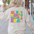 Groovy In My Middle School Era Back To School Teacher Women's Sweatshirt Back Print Sand Groovy In My Middle School Era Back To School Teacher Women's Sweatshirt Back Print Sand