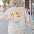 Groovy Title 1 Crew Cute Title 1 Reading Teacher Men Women Kids Women's Sweatshirt Back Print Sand