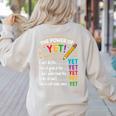 Growth Mindset Teacher Power Of Yet Inspirational Women's Sweatshirt Back Print Sand Growth Mindset Teacher Power Of Yet Inspirational Women's Sweatshirt Back Print Sand