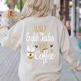 Half Coffee Half English Teacher English Teacher Men Women Women's Sweatshirt Back Print Sand Half Coffee Half English Teacher English Teacher Men Women Women's Sweatshirt Back Print Sand