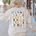 Halloween Alphabet ABCs Learning Kindergarten Teacher Men Women Kids Women's Sweatshirt Back Print Sand
