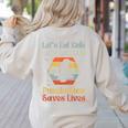 Halloween Lets Eat Kids English Teacher Costume Women Women's Sweatshirt Back Print Sand
