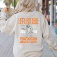 Halloween Lets Eat Kids Punctuation Teacher Women's Sweatshirt Back Print Sand Halloween Lets Eat Kids Punctuation Teacher Women's Sweatshirt Back Print Sand