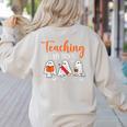 Halloween Ghost Teachers Teaching My Boos Costume Women Men Women's Sweatshirt Back Print Sand Halloween Ghost Teachers Teaching My Boos Costume Women Men Women's Sweatshirt Back Print Sand
