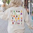 Halloween Nursery Teacher Shirt Halloween Alphabet Women's Sweatshirt Back Print Sand