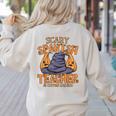 Halloween Scary Spanish Teacher No Costume Required For Men Women Women's Sweatshirt Back Print Sand