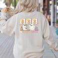 Halloween Science Teacher Boo Ghost The Element Of Surprise Women's Sweatshirt Back Print Sand