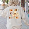 Halloween SLP Sped Teacher Groovy Inclusion Isn't Scary Women's Sweatshirt Back Print Sand Halloween SLP Sped Teacher Groovy Inclusion Isn't Scary Women's Sweatshirt Back Print Sand