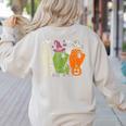 Halloween SPED Teacher Boo In ASL Boo Hands Sign Language Women's Sweatshirt Back Print Sand