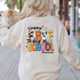 Happy First Day Of School PE Teacher Life Back To School Women's Sweatshirt Back Print Sand Happy First Day Of School PE Teacher Life Back To School Women's Sweatshirt Back Print Sand