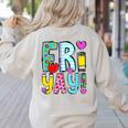 Happy Fri-Yay Friday Lovers Fun Teacher Life FriYay Weekend Women's Sweatshirt Back Print Sand Happy Fri-Yay Friday Lovers Fun Teacher Life FriYay Weekend Women's Sweatshirt Back Print Sand