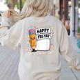 Happy Fri-Yay Teacher Fry Yay Friday Weekend Women's Sweatshirt Back Print Sand Happy Fri-Yay Teacher Fry Yay Friday Weekend Women's Sweatshirt Back Print Sand