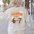 Haunted By 6-7 Halloween Math Teacher Joke Women's Sweatshirt Back Print Sand Haunted By 6-7 Halloween Math Teacher Joke Women's Sweatshirt Back Print Sand