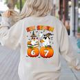 Haunted By 67 Boo Ghost Pumpkin Halloween Teacher Women's Sweatshirt Back Print Sand Haunted By 67 Boo Ghost Pumpkin Halloween Teacher Women's Sweatshirt Back Print Sand