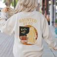 Haunted By 67 Ghost Math Joke Student Halloween Nerd Teacher Women's Sweatshirt Back Print Sand